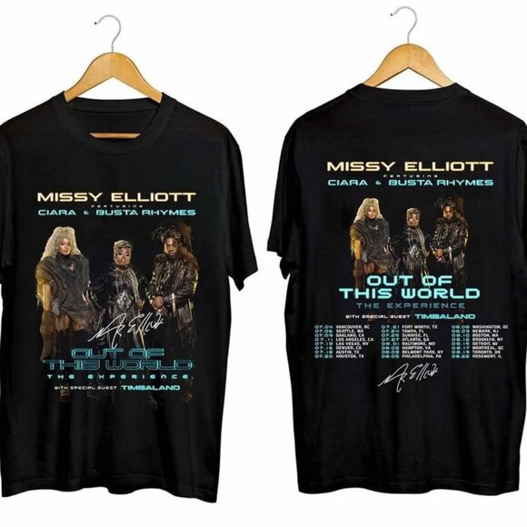 Missy Elliott Out Of This World 2024 Tour 2 Sided Retro Music Fan Collector 05 - Picture 1 of 6